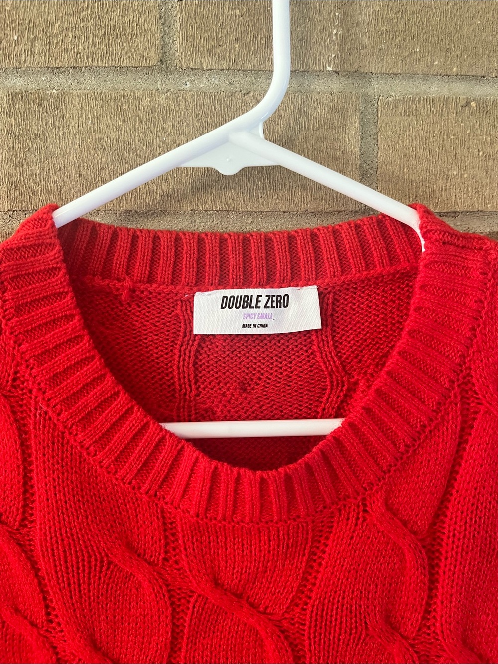 Double Zero Red Cable Knit Sleeveless Sweater Vest - Picture 4 of 4